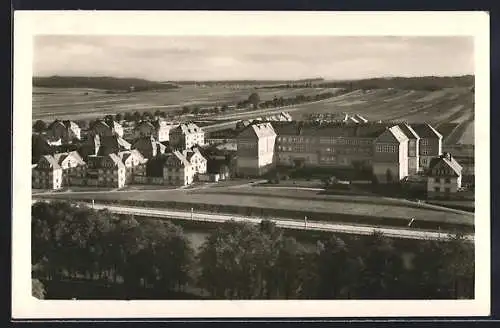 AK Policka, Gebäude am Ortsrand