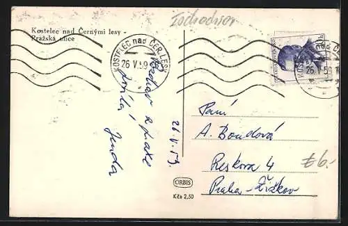 AK Kostelec nad Cernými lesy, Prazská ulice