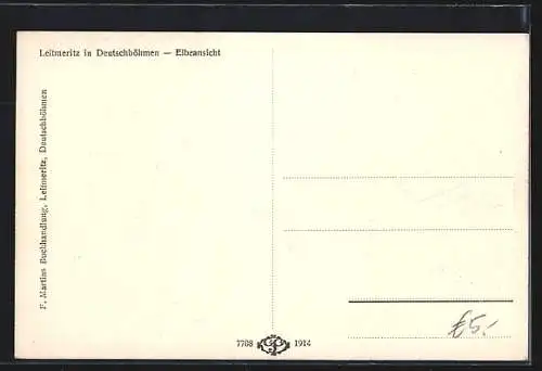 AK Leitmeritz / Litomerice, Elbufer in der Stadt