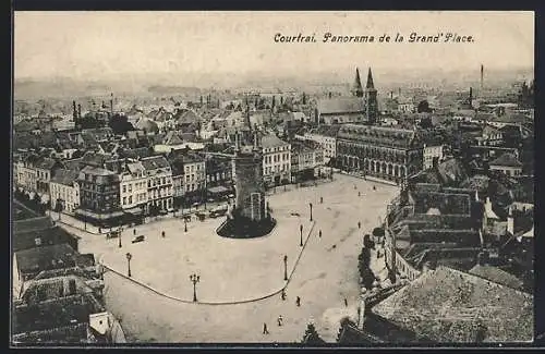 AK Courtrai, Panorama de la Grand` Place