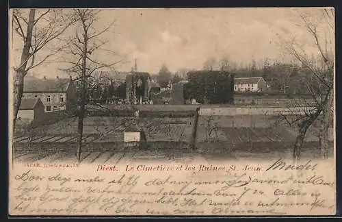 AK Diest, Le Cimetière et les Ruines St. Jean