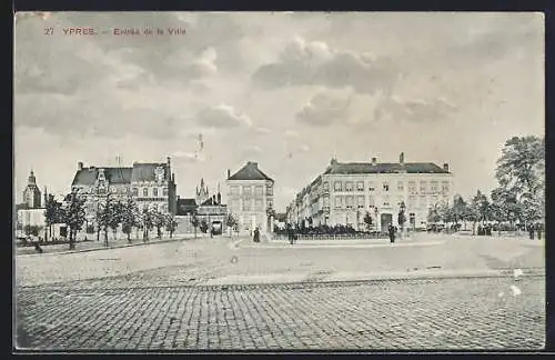 AK Ypres, Entrée de la Ville