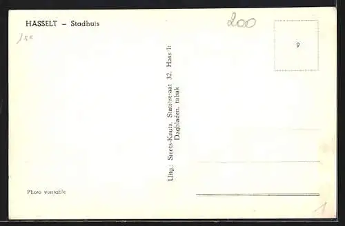 AK Hasselt, Stadhuis