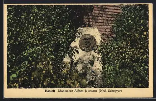 AK Hasselt, Monument Alfons Jeurissen, Ned. Schrijver