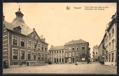 AK Hasselt, Place Verte avec Hôtel de Ville