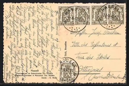 AK Hasselt, Boulevard thonissen et Monument Van Veldeke