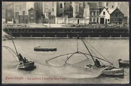 AK Blankenberghe, Les pêcheurs d`anguilles dans le port