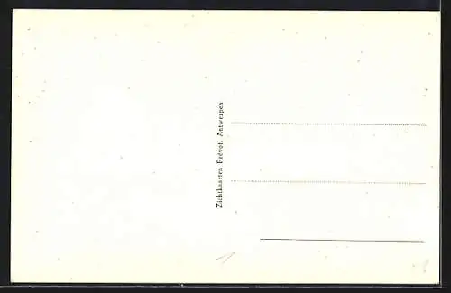 AK Hasselt, Kirche, Rathaus, Strassenpartie