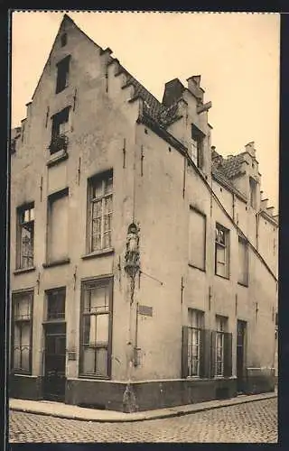 AK Antwerpen, Oude woning met heiligbeeld in de Hornstraat