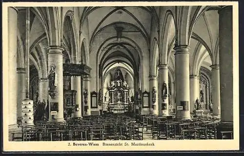 AK Beveren-Waas, Binnenzicht St. Martinuskerk