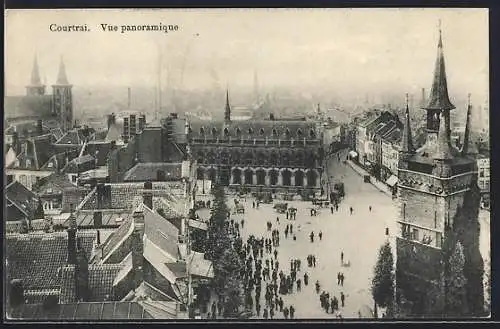 AK Courtrai, Vue panoramique