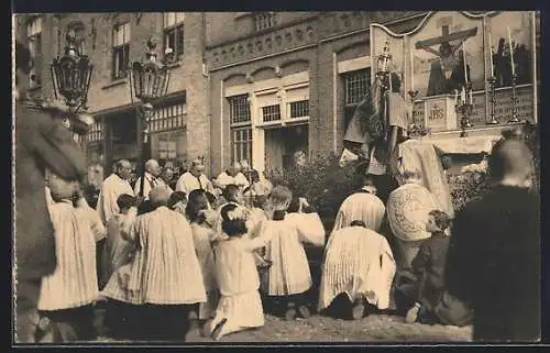 AK Furnes, Procession, Groupe du Saint-Sacrement