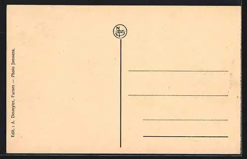 AK Furnes, Procession, Pénitents portant des Croix