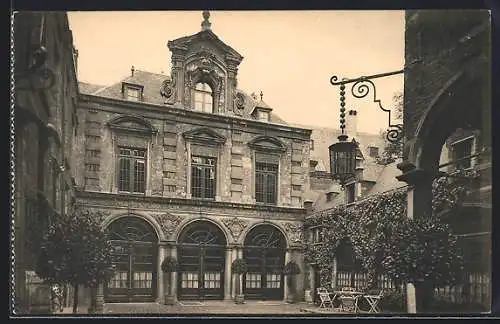 AK Anvers, Rue de l`Empereur, Cour de l`Hôtel Delbeke