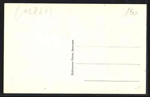 AK Hasselt, Kirche, Rathaus, Strassenpartie