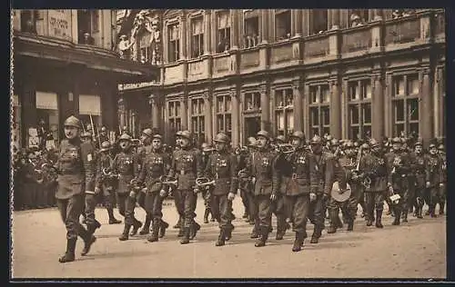 AK Bruges, Procession du Saint-Sang, Musique militaire