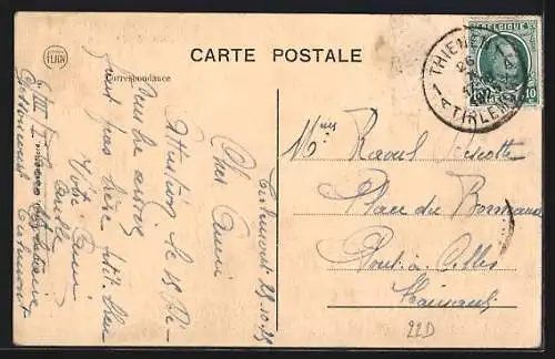 AK Tirlemont, Un coin de la Grand`Place et Entrée de la rue de Louvain