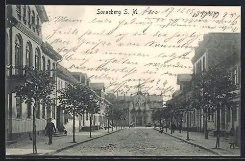 AK Sonneberg / Thüringen, Blick in die Breitestrasse
