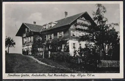 AK Anderhalbs /bay. Allgäu, Gasthaus Landhaus Greiter