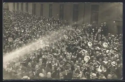 Foto-AK München, Kriegserklärung am 3. August 1914