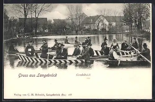 AK Langebrück, Boote auf dem Gondelteich