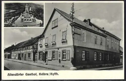 AK Kelbra / Kyffh., Altendörfer Gasthof, Kyffhäuser Denkmal