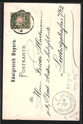 AK München, Palm, Verein j. Buchhändler, Vereinsmitglieder im Restaurant