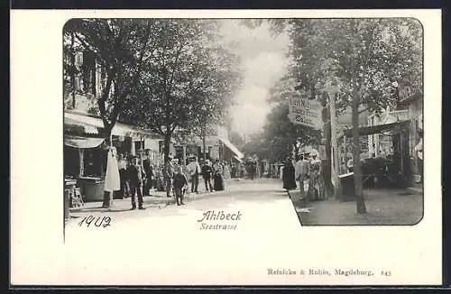 AK Ahlbeck / Ostseebad, Blick in die Seestrasse
