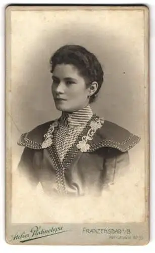 Fotografie Atelier Platinotypie, Franzensbad i. B., Parkstrasse 82-110, Porträt einer jungen Frau