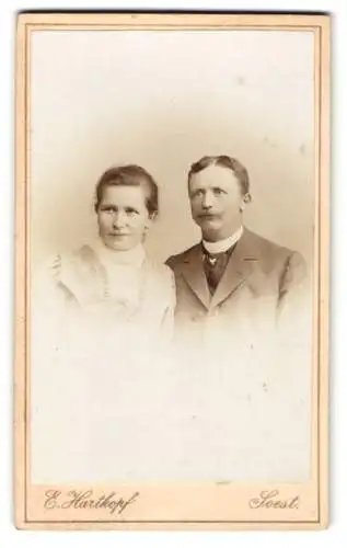 Fotografie E. Hartkopf, Soest, Doppelporträt eines Paares