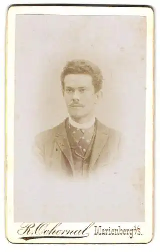 Fotografie R. Ochernal, Marienberg, Porträt eines jungen Mannes