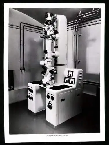 Fotografie unbekannter Fotograf, Ansicht Paris, Institut Textile, Elektronenmikroskop Dupouy 1 Millionfache Vergrösserun