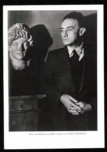 Fotografie Portrait Schriftsteller Henri de Montherlant
