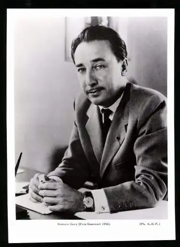 Fotografie Portrait Romain Gary, Prix Goncourt 1956