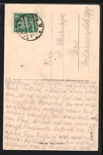 AK Aachen, Dom-Inneres mit Kaiserkanzel