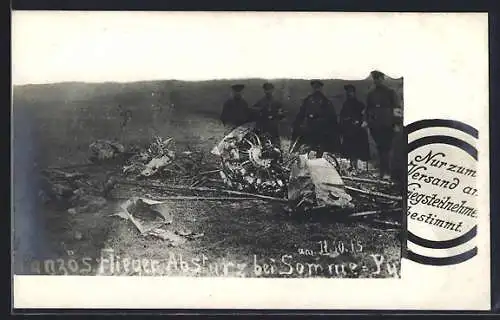 AK Abgestürztes französisches Flugzeug