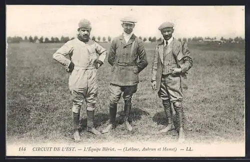 AK L`Équipe Blériot, Leblanc, Aubrun et Mamet, Flugzeug