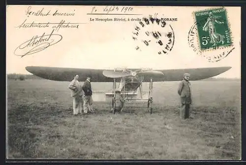 AK Le Monoplan Blériot, Flugzeug