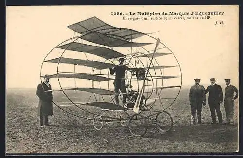 AK Le Multiplan du Marquis d`Equeuvilley, Flugzeug