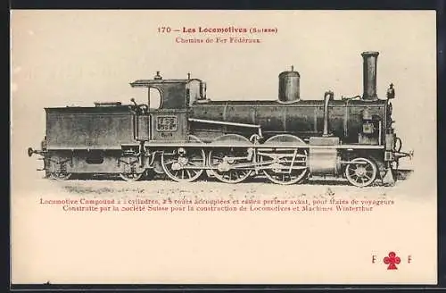 AK Chemins de Fer Fédéraux, Locomotive Compound a 2 cylindres, schweizer Eisenbahn