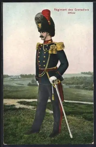 AK Régiment des Grenadiers, Belgischer Offizier