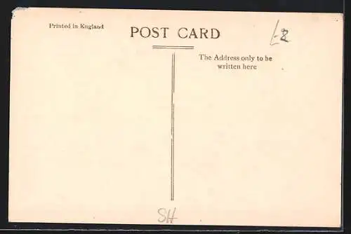 AK St. Helena, The Wharf, Blick auf Küste mit Häusern und Segelschiffe