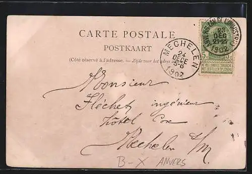 AK Anvers, Wappen, Hundekarren, Panorama vom Wasser, Denkmal u. Kirche