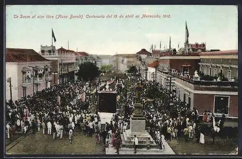 AK Maracaibo, Te Deum al aire libre, Plaza Baralt
