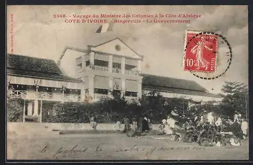 AK Bingerville /Cote d`Ivoire, Voyage du Ministredes Colonies à la Côte d`Afrique, Le Gouvernement