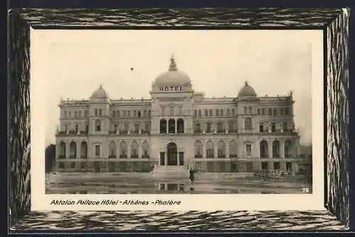 Präge-AK Athènes, Phalère, Aktalon Pallace Hotel, Passepartout