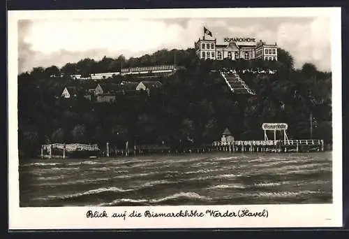AK Werder /Havel, Blick auf die Bismarckhöhe