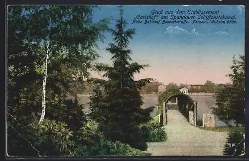 AK Berlin-Charlottenburg, Gasthaus Carlshof