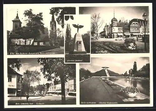 AK Berlin-Lichterfelde, Lilienthal Denkmal, Cortiusstrasse, Lilienthal-Gedenkstätte