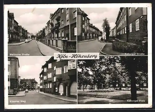 AK Köln-Höhenberg, Koburger Platz, Koburger Strasse, Kösener Weg